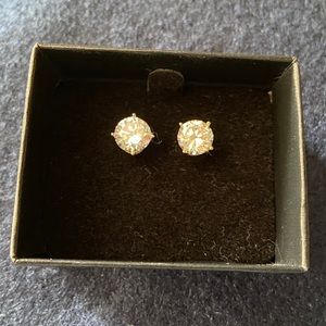 Absolute Sterling Silver CZ Stud Earrings